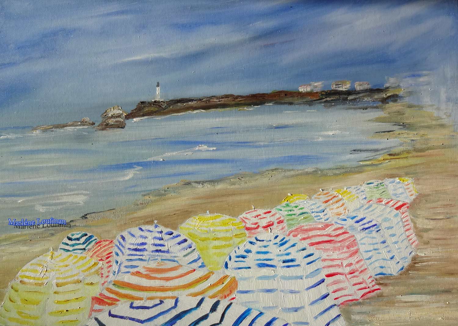 N&deg; 9 - Parasols sur la plage de Biarritz 